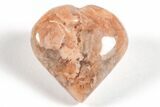 1.5" Polished Peach Moonstone Hearts - Photo 3